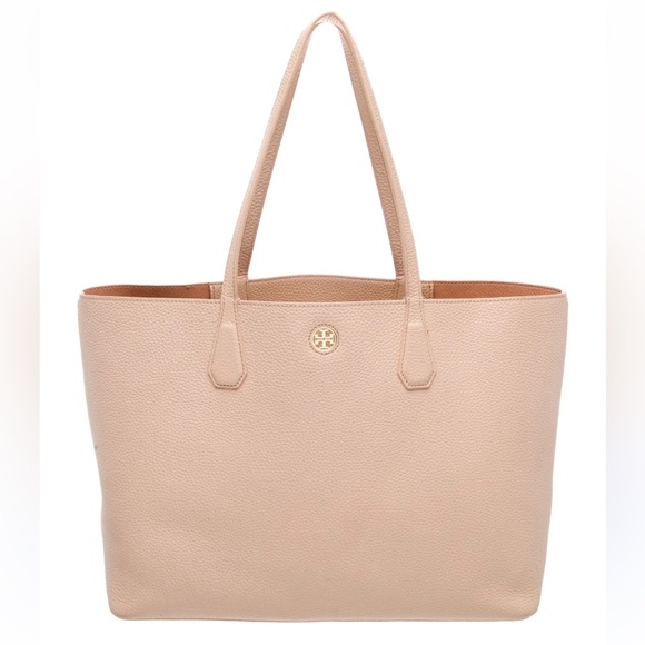 Tory Burch Handbags - Tory Burch Perry leather Pebbled light Blush Pink Neutral Leather Tote